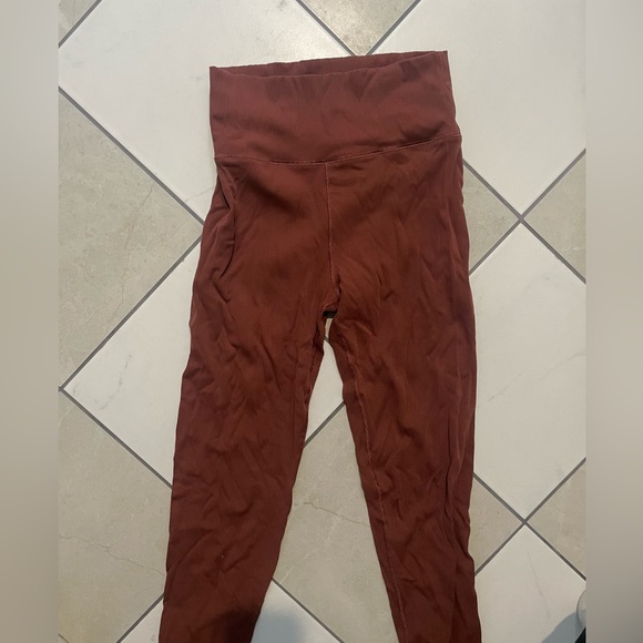 aerie Pants - Aerie High-Waisted Brown Leggings